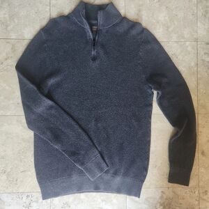 Fairlane & Sons Gray Knit Zip Sweater